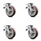 Service Caster 8 Inch Polyurethane Caster Set with Roller Bearings and Total Lock Brakes SCC SCC-TTL30S820-PPUR-4 - alternate 1